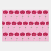 ヴィンテージスタイルマゼンタアジサイのラップクラフト ラッピングペーパーシート (正面2)