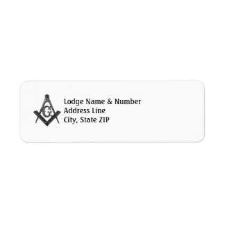 ヴィンテージスタイルマソニックロッジ住所 シール