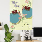 ヴィンテージスタイルマルディグラスポスター ポスター (ホームオフィス)