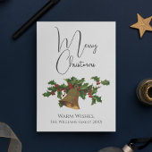 ヴィンテージスタイルミストレトーベルメリークリスマス シーズンカード