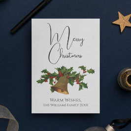 ヴィンテージスタイルミストレトーベルメリークリスマス シーズンカード