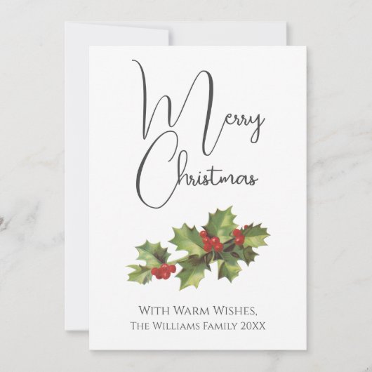 ヴィンテージスタイルミストレミニマルトーメリークリスマス シーズンカード (正面)