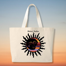 ヴィンテージスタイルムーンラブレインボー トートバッグ