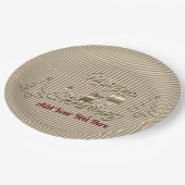 ヴィンテージスタイルメリークリスマス ペーパープレート (アングル)