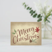 ヴィンテージスタイルメリークリスマス ポストカード (スタンド正面)