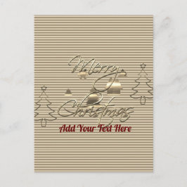 ヴィンテージスタイルメリークリスマス ポストカード