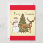 ヴィンテージスタイルメリークリスマス 招待状 (正面)