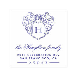 ヴィンテージスタイルモノグラムフレーム差出人住所 セルフインキングスタンプ