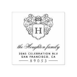 ヴィンテージスタイルモノグラムフレーム差出人住所 ラバースタンプ