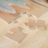 ヴィンテージスタイルモンテカルロビーチトラベル ジグソーパズル (側面)