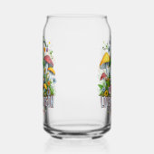 ヴィンテージスタイルラブリー格言とマッシュルームアート ガラス缶 (左)