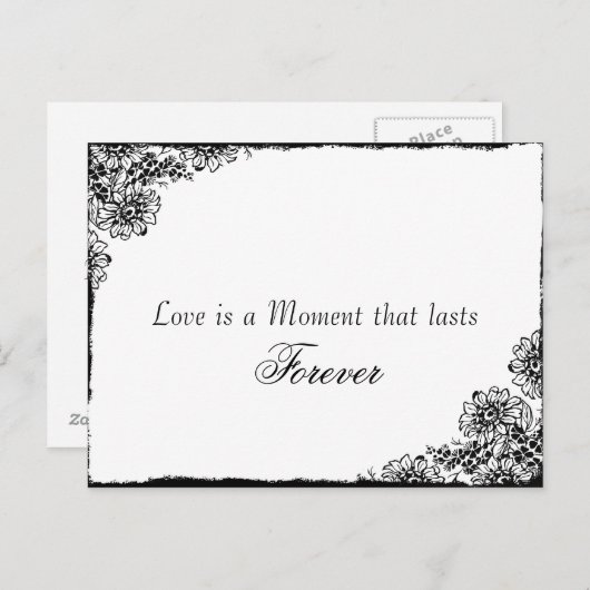 ヴィンテージスタイルラブ引用文日付の保存 案内ポストカード (正面/裏面)