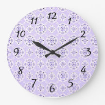 ヴィンテージスタイルラベンダーパープルパステルウォールクロック