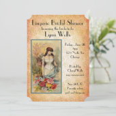 ヴィンテージスタイルランジェリーブライダルシャワー 招待状 (スタンド正面)
