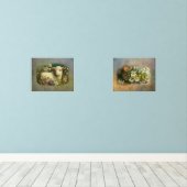 ヴィンテージスタイルランプと花籠ビューティフル (ウッドフロア)