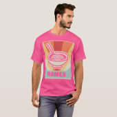 ヴィンテージスタイルラーメンのポスター Tシャツ (正面フル)