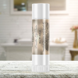 ヴィンテージスタイルリップバームチューブラベル – パール箔 スクエアシール