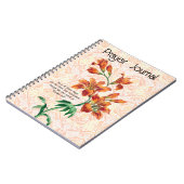 ヴィンテージスタイルリリーバンチ祈りの言葉ジャーナル ノートブック (左側)