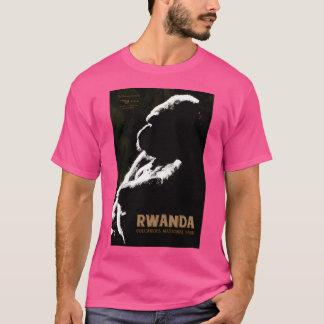 ヴィンテージスタイルルワンダ旅行ポスター Tシャツ