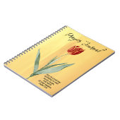 ヴィンテージスタイルレッドチューリップフラワー祈りの言葉ジャーナル ノートブック (左側)