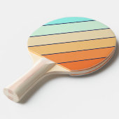 ヴィンテージスタイルレトロはっきりした ストライプの 卓球ラケット (正面アングル)