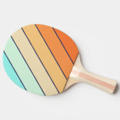 ヴィンテージスタイルレトロはっきりした ストライプの 卓球ラケット (横)