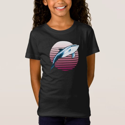 ヴィンテージスタイルレトロイルカ Tシャツ (正面)
