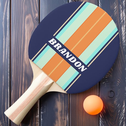 ヴィンテージスタイルレトロボーストライプドの名前 卓球ラケット
