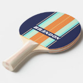 ヴィンテージスタイルレトロボーストライプドの名前 卓球ラケット (正面アングル)
