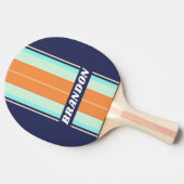 ヴィンテージスタイルレトロボーストライプドの名前 卓球ラケット (横)