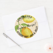 ヴィンテージスタイルレモンカード製品ビジネスラベル ラウンドシール (封筒)