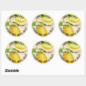 ヴィンテージスタイルレモンカード製品ビジネスラベル ラウンドシール (シート)