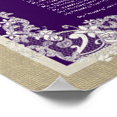 ヴィンテージスタイルレースダークパープルAZ ポスター (角)