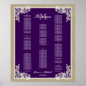 ヴィンテージスタイルレースダークパープルAZ ポスター (正面)