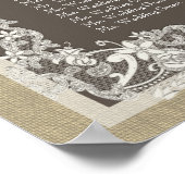 ヴィンテージスタイルレースデザインシーティングチャート ポスター (角)