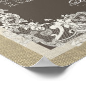 ヴィンテージスタイルレースデザインシーティングチャート ポスター (角)