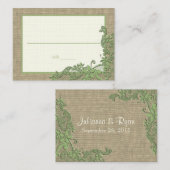 ヴィンテージスタイルレースデザイン座席表 プレイスカード (正面/裏面)