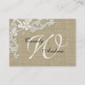 ヴィンテージスタイルレースデザイン座席表 プレイスカード (裏面)