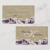 ヴィンテージスタイルレースデザイン座席表 プレイスカード (正面/裏面)