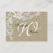 ヴィンテージスタイルレースデザイン挿入カード エンクロージャーカード (裏面)