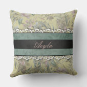 ヴィンテージスタイルレース及びフローラモノグラム クッション (裏面)