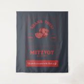 ヴィンテージスタイルロシュハシャナシャナトヴァポメグラナート タペストリー (正面)