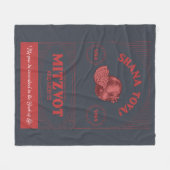 ヴィンテージスタイルロシュハシャナシャナトヴァポメグラナート フリースブランケット (正面(横))