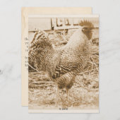 ヴィンテージスタイルロスター写真 招待状 (正面/裏面)