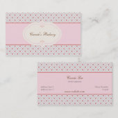 ヴィンテージスタイルロマンチックフレームベーカリー名刺 名刺 (正面/裏面)