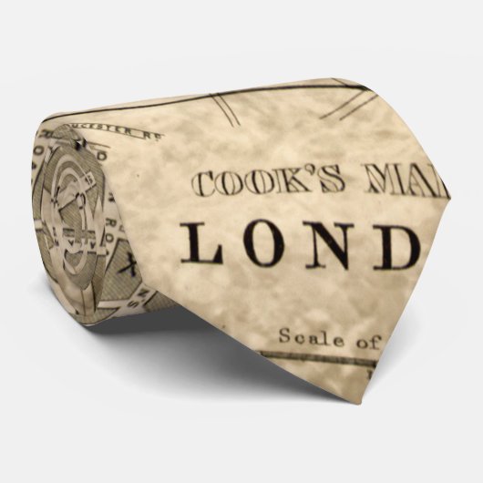 ヴィンテージスタイルロンドン通りマップネックタイ ネクタイ (ロール)