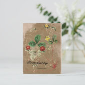 ヴィンテージスタイルワイルドストロベリーポストカード ポストカード (スタンド正面)