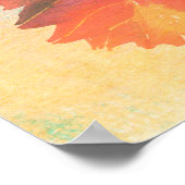 ヴィンテージスタイルワインコラージュと水彩画 ポスター (角)