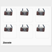 ヴィンテージスタイルヴィンテージカメラ スクエアシール (シート)