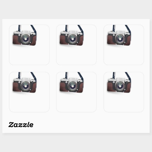 ヴィンテージスタイルヴィンテージカメラ スクエアシール (シート)